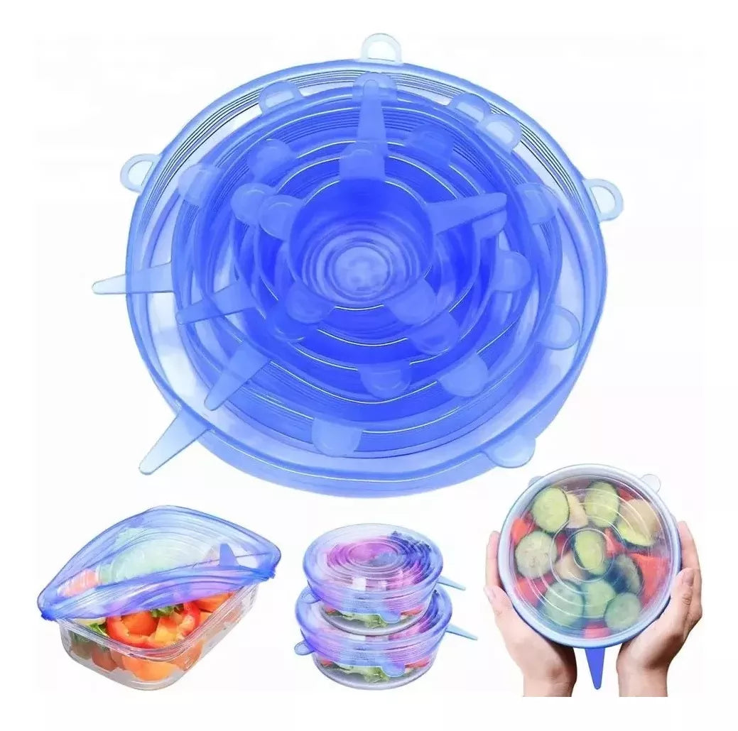 Tapas De Silicona Multiusos Set X6 pcs